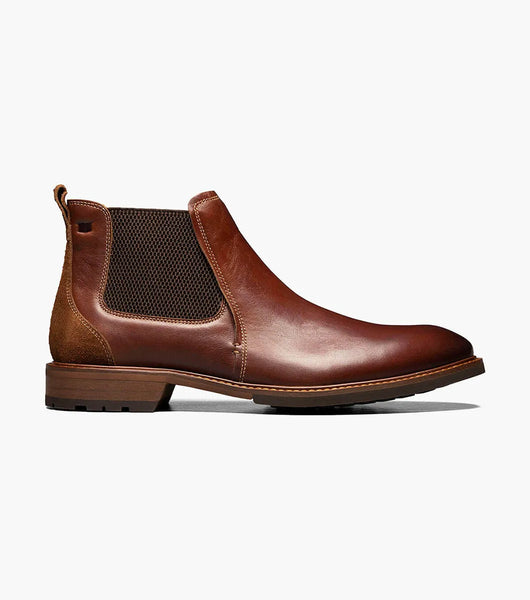 Florsheim Men's Lodge Plain Toe Gore Boot, Chestnut