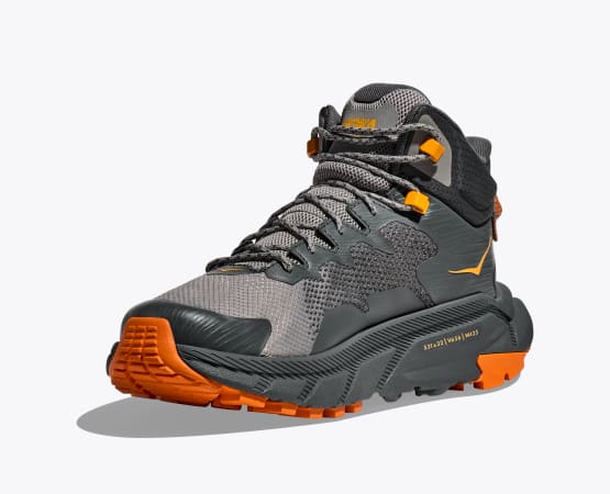 Hoka Men's Trail Code GTX, castlerock/orange