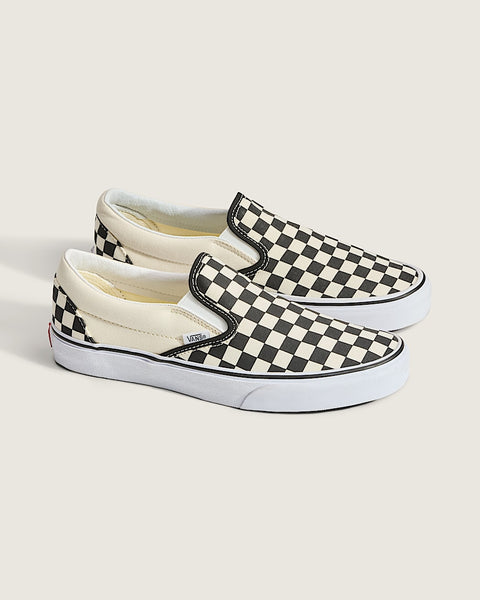 Vans Classic Slip-On Checkerboard shoe, black/ white-white