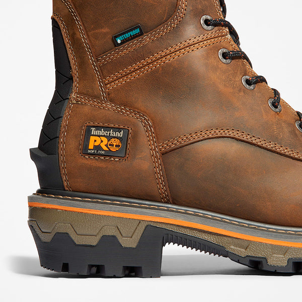 Timberland Men's PRO Boondock HD Waterproof Work Boot, wide 2E, Brown Earth