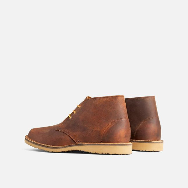 Red Wing Men's Weekender Chukka Rough & Tough Leather, Copper