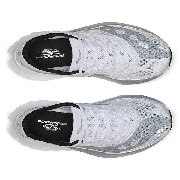 Saucony Men's Endorphin Pro 4, White/Silver